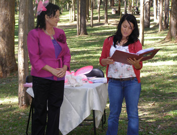 Anastasia reading her Poem she wrote for baby Tia in Naming Ceremony performed by Marilyn Verschuure Marry Me Marilyn